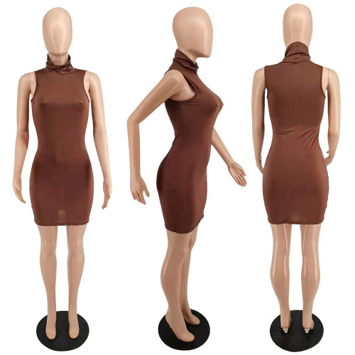 Sexy solid color dress for summer beauty OQ005