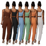 Plus size women's clothing yoga suit fashion casual pants suit H1651