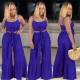 Women fashion casual fashion summer solid color two-piece suit L0265