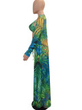 Three-piece swimsuit with summer print beach shawl L0103