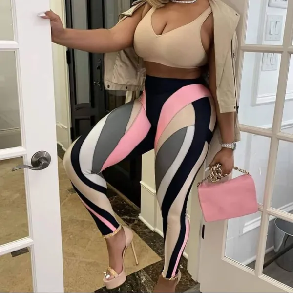 Digital printed sexy one-piece sports tights FFD1114