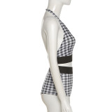 Ladies Fashion Sexy Halter Halter Digital Printing Sports Suit K21S04106