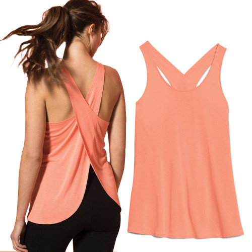 Sleeveless shawl sling top nude fitness sports body ladies vest 601023988876-1