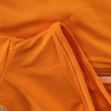 Pure color sports slim fit jumpsuit BN7182