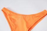 New Women's Sexy Cross Halter Solid Color Swimsuit Bikini Set S155276W