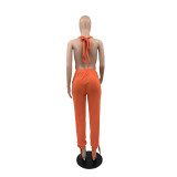 Solid color slim-fit bodice jumpsuit QS51010