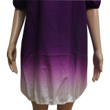Classic casual gradient solid color dress M1113