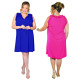 V-neck big skirt with wooden ears plus size women's dress W9309