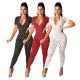 Tight-fitting sexy personality hole jumpsuit G6088