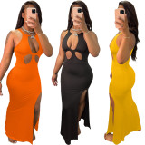 Women's solid color sexy dress JR3630