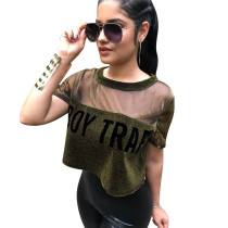 Fashionable personality  BOY TRAP  letter printed T-shirt LS6055