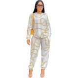 Digital printing leisure suit Q8042