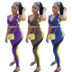 New fashion casual suit positioning printing casual sports suit F88377