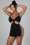 Women's Sleeveless Chain Wrapped Hip Slim Sexy Jumpsuit H0126
