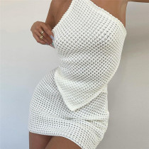 2021 Fall Women's New Style Halter Halter Vest, High Waist Bag, Knitted Skirt Set W21S05700