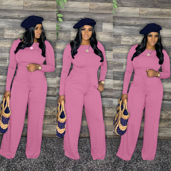 Women's hot selling hot style women's solid color jumpsuit L5059