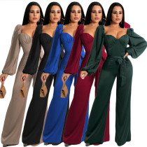 Pure color burst style pleated fashion women's dress F153
