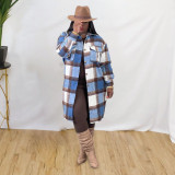 Cute plaid woolen coat M6582