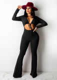 New style foreign trade women's clothing ribbed long-sleeved flared pants XM6129