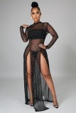 Sexy fashion nightclub high stretch mesh women's dress SMR10482