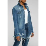 Sexy fashionable women's denim jacket SMR9642