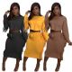 Plus size women's clothing solid color tassel fashion casual suit sexy skirt two-piece suit H1750