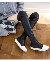 Over the knee length boots for women in large sizes, versatile and minimalist elastic