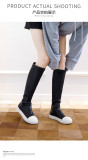 Over the knee length boots for women in large sizes, versatile and minimalist elastic