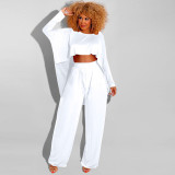 Sexy fashion casual loose bat top trousers suit