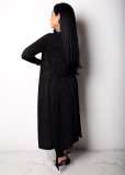 The new women's coat hangs crocheted flower cheongsam with split ends, ladies shawl, mid-length style
