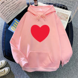 Personalized DIY Hooded Solid Color Double Pocket Printed Sweatshirt