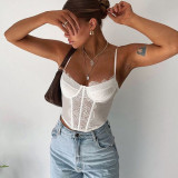 New hollow sexy lace pleated tube top strap