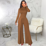 New sexy fashion solid color white-collar women's jumpsuit
