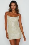 New Sleeveless Sling Sequin Embroidered Dress Dress Base Dress