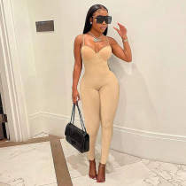 New women's sexy low-cut sling tight-fitting high-waist hip-lifting casual sports jumpsuit