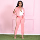 New color matching zipper fitness running pants suit casual sports women's two-piece suit