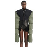 women's winter new down jacket slim fit warm stitching jacket jacket