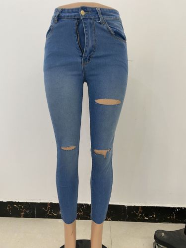 new modeling jeans womens straps denim nine pants 963