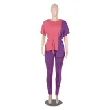 women's solid color casual short-sleeved t-shirt