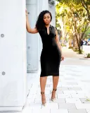 women's fashion sleeveless solid color dress