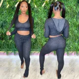 Women's summer sexy letter UCKING stitching zipper jumpsuit
