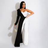 Women Fashion Sexy Casual Dress Solid Color Jumpsuit