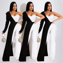 Women Fashion Sexy Casual Dress Solid Color Jumpsuit