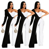 Women Fashion Sexy Casual Dress Solid Color Jumpsuit