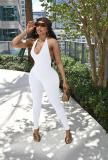 Fashion women's sexy hip open back jumpsuit