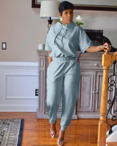 Women's Fashion Casual Jogging Split Two Piece Set