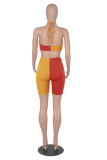 Beach Suit Sleeveless Sexy Suspender Colorblock Women's Clothing
