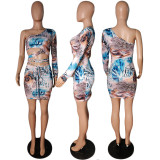 Digital printing sexy fashion European and beautiful dress