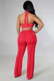 Women's Fashion Sexy Slim Fit Chest Wide Leg Suit