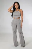 Women's Fashion Sexy Slim Fit Chest Wide Leg Suit
